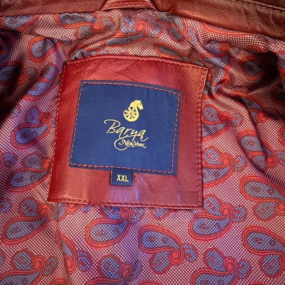 Burgundy Barya NY Leather Blazer - Picture 4 of 5